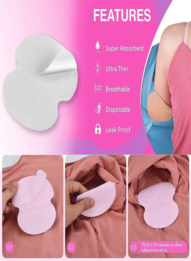 KD ZONE Disposable Underarm Sweat Pads - Highly Absorbent, Anti-Allergic, Anti-Bacterial, and Odor Control - Ultra-Thin Cotton Sweat Shields for Men & Women (Pack of 50) - Image 3